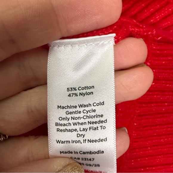 Talbots Mockneck Pullover - Intarsia Heart S - Picture 4 of 6